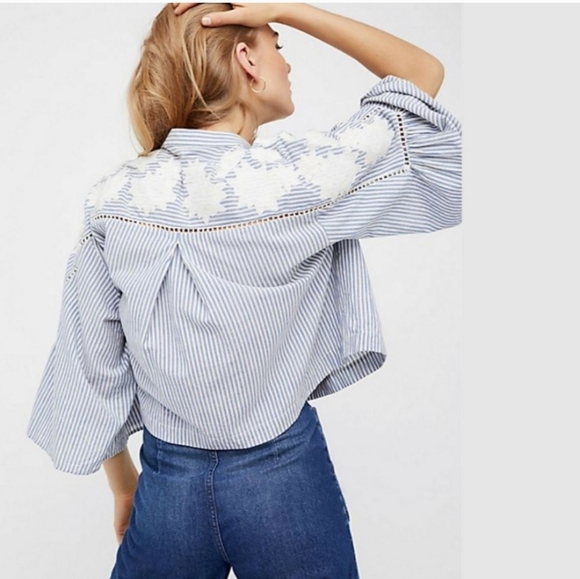 Free People Liya Embroidered Top NWOT - Picture 2 of 4
